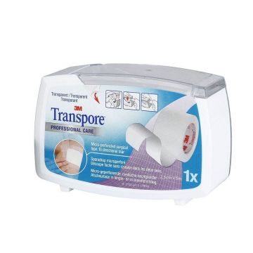 3M Transpore Microperforații Cretă transparentă Ușor de tăiat 2,5cmx5m