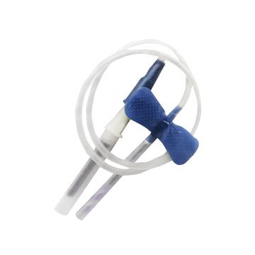 Ace recoltare sange 23G cu adaptor Luer Lock, sterile EO, 0.6x19 mm, albastre, 100 bucati