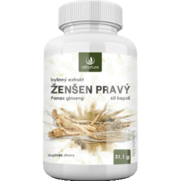 Allnature Ginseng extract din plante 60 capsule