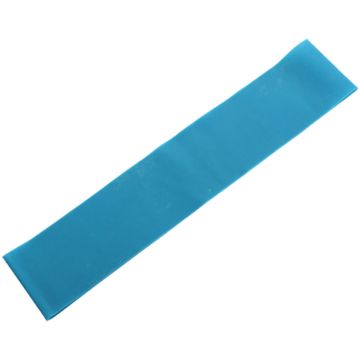 Banda elastica din cauciuc pentru exercitii si antrenament fitness, 1500x150x0.65mm, albastra - banda cauciucata de rezistenta ridicata pentru sala, picioare si antrenamente de forta