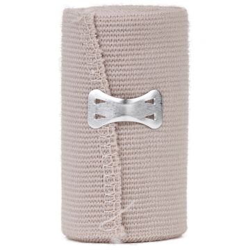 Bandaj Elastic Natur ALINTA 7.5cmx4.5m - Compresie usoara, cu cleme metalice