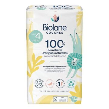 Biolane Naturals Scutece ecologice mărimea 4 x44