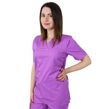 Bluza unisex VED Premium lila - Uniforma Medicala