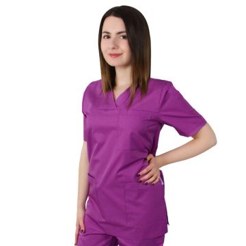 Bluza unisex VED Premium mov - Uniforma Medicala