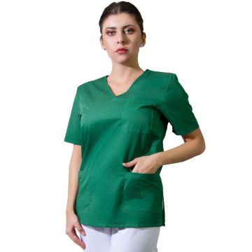 Bluza unisex VED Premium verde inchis - Uniforma Medicala