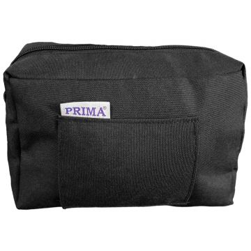 Borseta neagra impermeabila din material textil cu fermoar, 17x12x8 cm PRIMA