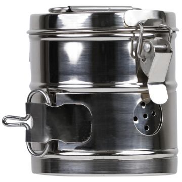 Casoleta sterilizare inox 10x10 cm PRIMA cu capac si sistem de siguranta