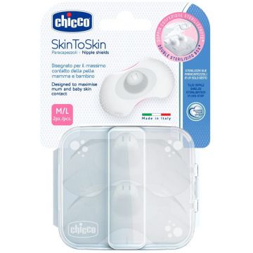Chicco Nipple Protector SkinToSkin Silicone M/L 2 buc