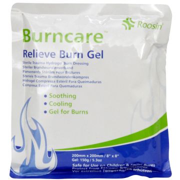 Compresa sterila cu gel calmant pentru arsuri, 150g, 20x20cm