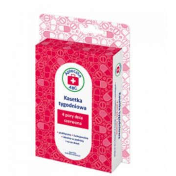 Cutie de prim ajutor ABC 4 times of day roșu, 1 buc