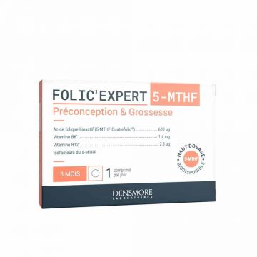 Densmore Folic'expert acid folic (5-MTHF) preconcepție și sarcină 90 comprimate