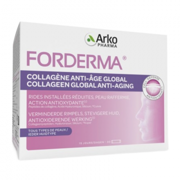 Forderma Collagen Global Anti-imbatranire, 30 plicuri x 15ml, Forcapil