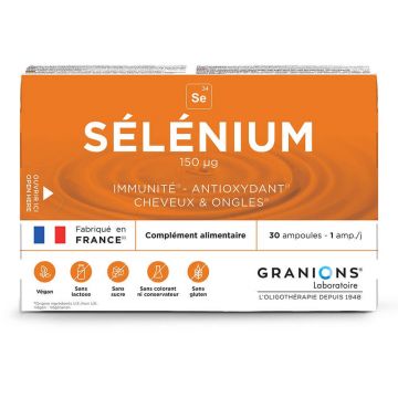 Granions Oligo Selenium 200µg Păr, unghii, imunitate 30 fiole