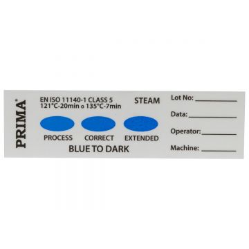 Indicator chimic strip simplu Clasa 5 pentru sterilizare cu abur, PRIMA, 70×20 mm, 250 bucati