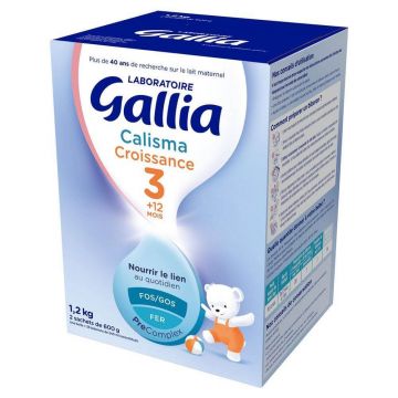 Lapte praf pentru creștere 12 luni - 3 ani Calisma 3, 2 x 600 g, Gallia Laboratoires