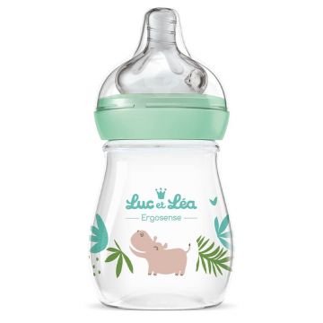 Luc Et Lea Ergosense Savannah biberon din plastic de la 0 la 6 luni 150 ml