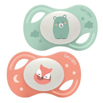 Luc Et Lea Sucettes anatomiques Nuit Extra-fines 18 mois et plus x2