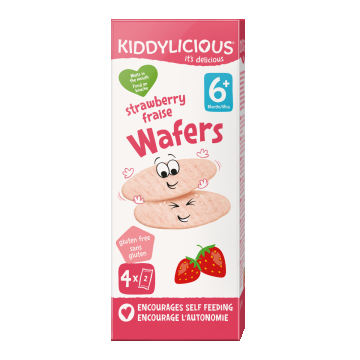 Napolitane din orez cu capsuni +6 luni, 16g, Kiddylicious