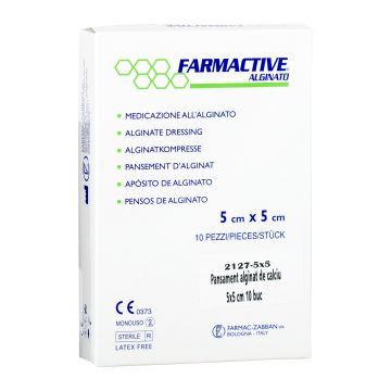 Pansament cu alginat de calciu, pentru vindecarea plagilor cu exsudat, 5x5 cm, 10 bucati/cutie