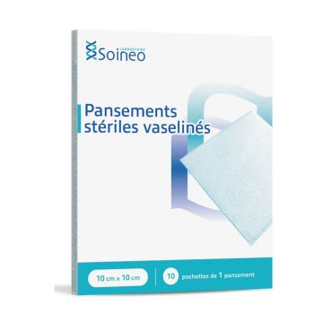 Pansamente cu vaselină sterilă Soineo 10x10cm x10