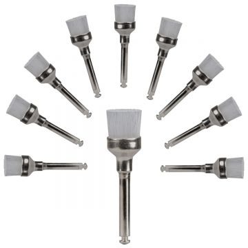 Periute detartraj albe din nailon PRIMA, 100 bucati, forma de cupa