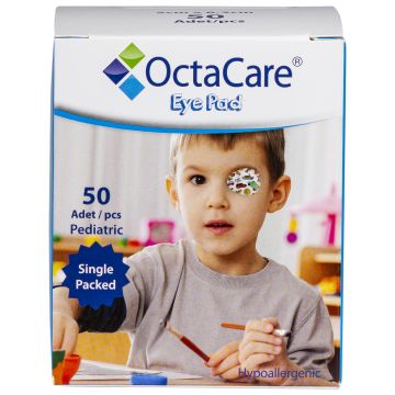 Plasturi oculari sterili pentru baieti, OctaCare, 5x6.2cm, 50 bucati
