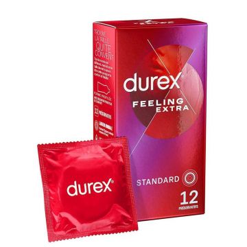 Prezervative Durex Feeling Thin, Extra Lubrifiate x12