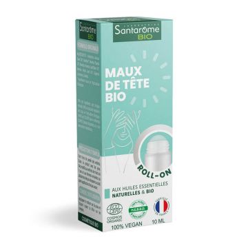 Santarome Roll-On Organic dureri de cap cu uleiuri esențiale 10ml