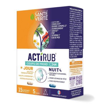 Sante Verte ActiRub Coups de Froid Jour et Nuit 15 comprimés sécables