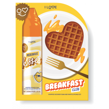Set gel de dus spuma + burete Breakfast Club, 1 bucata, I Love Cosmetics
