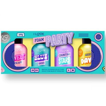 Set geluri de dus Foam Party, 4 bucati, I Love Cosmetics