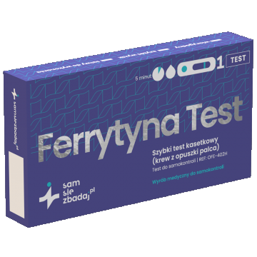 Test autotest feritină, test rapid pentru determinarea nivelului de feritină din sânge, casetă, 1 buc