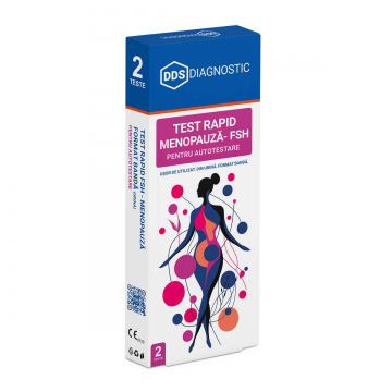 Test Rapid FSH Menopauza format banda (urina) Autotestare, 2 bucati, DDS Diagnostic