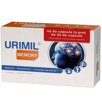 Urimil Memory cutie XL, 45 capsule la preț de 30, NaturPharma