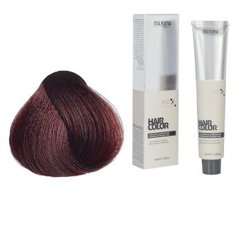 Vopsea profesionala de par, 5.6 Saten roscat deschis, MAXIMA, 100ml