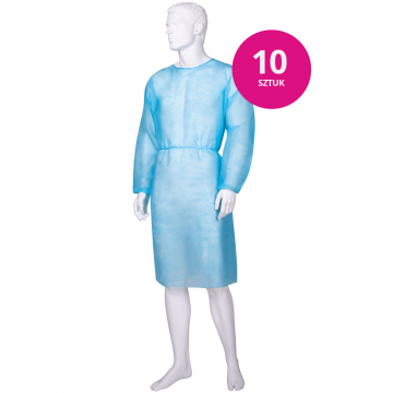 BETAtex, halat medical cu benzi elastice, nețesut, nesteril, albastru, mărimea L, 10 bucăți