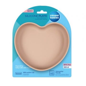 Canpol Silicon ventuză inimă 80/309 300ml 6m+, 1 buc