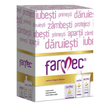 Farmec argan caseta 44690 (6030 crema maini unghii100ml + 6210 crema antirid 50ml + 6250 lapte demachiant 150ml) 1 pach. Farmec