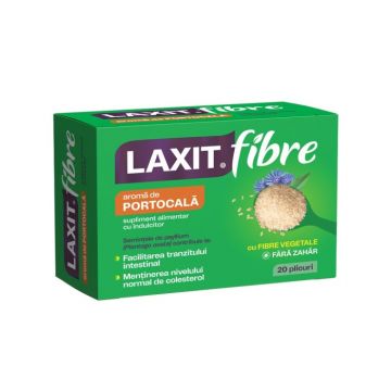 Laxit Fibre cu aroma de portocale, 20 plicuri, Fiterman