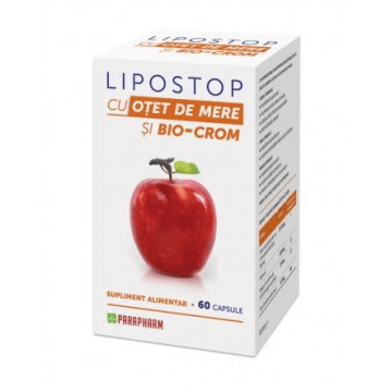 Lipostop cu otet de mere si bio-crom 60 caps. Parapharm