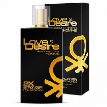 Love amp; Desire Premium Edition Homme 2x Stronger Pheromones feromoni pentru bărbați spray, 100ml