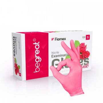 Manusi nitril roz BeGreat XS, S, M