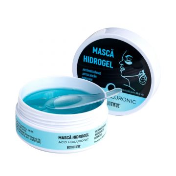 Masca pentru ochi hydrogel cu acid hialuronic, 60 bucati, Beyoutiful