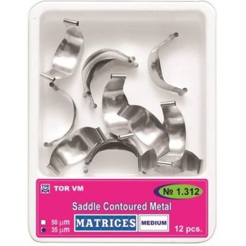 Matrici metalice conturate medium subgingivale 12 bucati №1 TorVM