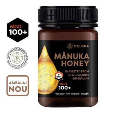 Miere de Manuka MGO 100+ UMF 5+ naturala din Noua Zeelanda, 500g, Melora