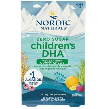 Nordic Naturals Children s DHA Vegetarian Gummy Chews, 30 de jeleuri