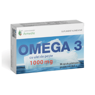 Omega 3 1000mg  30 capsule Laboratoarele Remedia