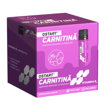 Ostart Carnitina metabolism energetic 25ml, 20 flacoane, Fiterman