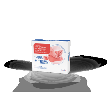 Pachet Urimil Forte Max 30 capsule + Urimil Gel cu Canabidiol 50ml, NaturPharma