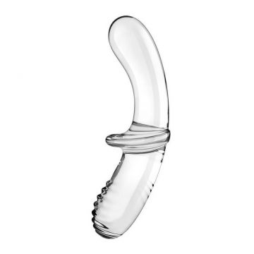 Satisfyer Dildo dublu din sticlă de cristal transparent, 1 buc